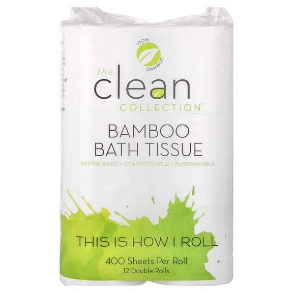 Vitacost Bamboo Bath Tissue, 12 Double Rolls