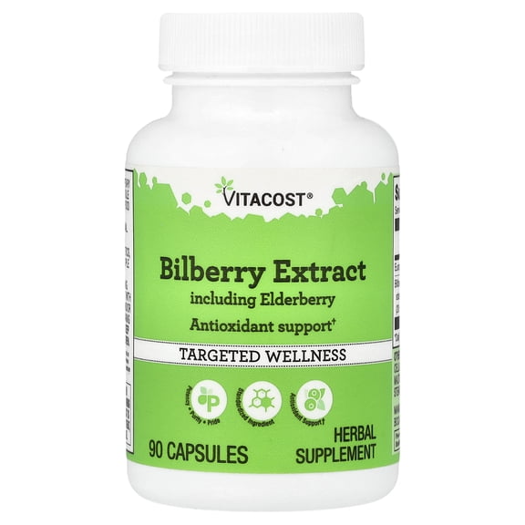Vitacost Bilberry Extract Including Elderberry, 90 Capsules