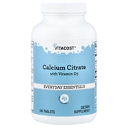 Vitacost Calcium Citrate with Vitamin D3, 240 Tablets