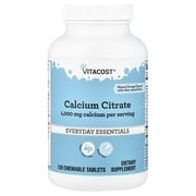 Vitacost Calcium Citrate, Natural Orange, 120 Chewable Tablets