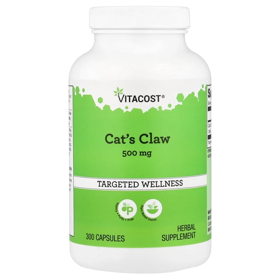 Vitacost Cat's Claw, 500 mg, 300 Capsules