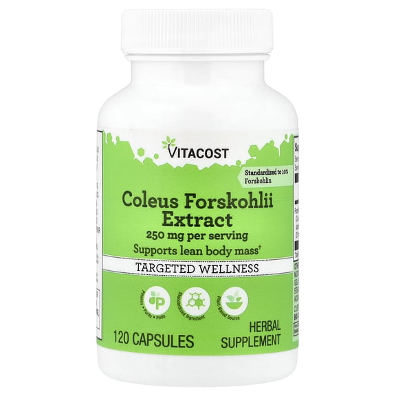 Vitacost Coleus Forskohlii Extract, 120 Capsules (125 mg per Capsule)