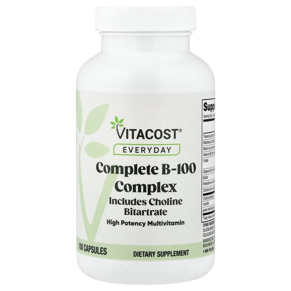 Vitacost Everyday, Complete B-100 Complex, 100 Capsules