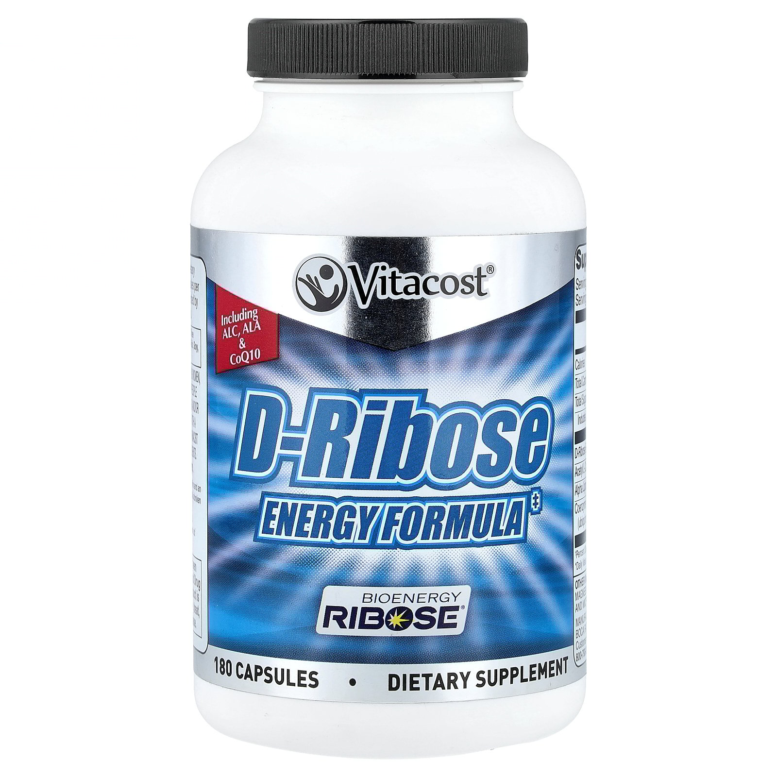 Vitacost D-Ribose Energy Formula, 180 Capsules