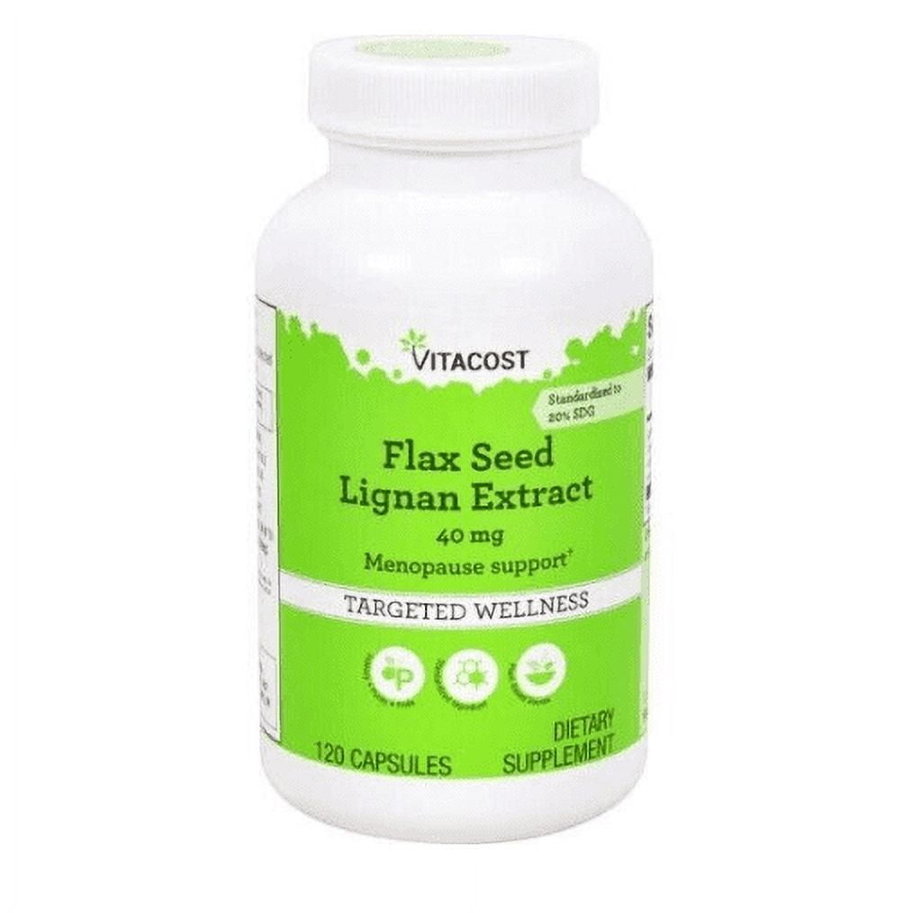 Vitacost Flax Seed Lignan Extract 40 mg 120 Capsules
