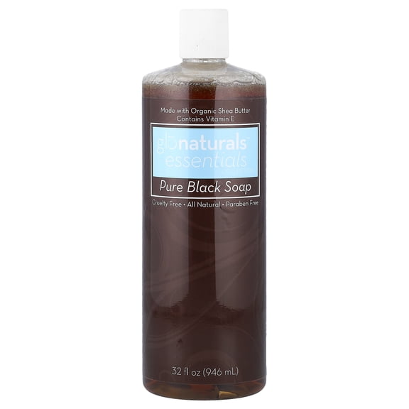Vitacost Glonaturals Essentials Collection, Pure Black Soap, 32 fl oz (946 ml)