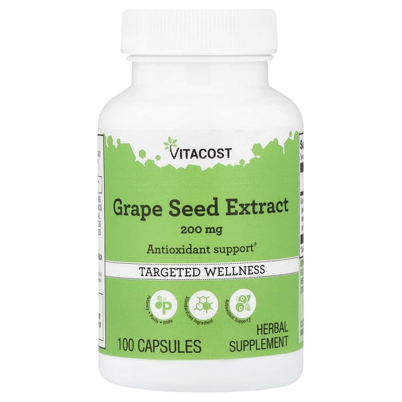 Vitacost Grape Seed Extract, 200 mg, 100 Capsules