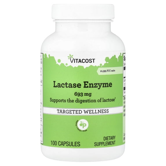 Vitacost Lactase Enzyme, 693 mg, 100 Capsules