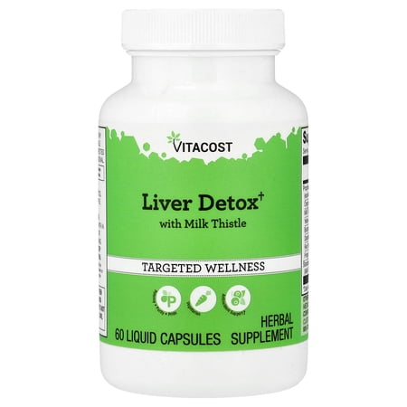 Vitacost Liver Detox With Milk Thistle, 60 Liquid Capsules