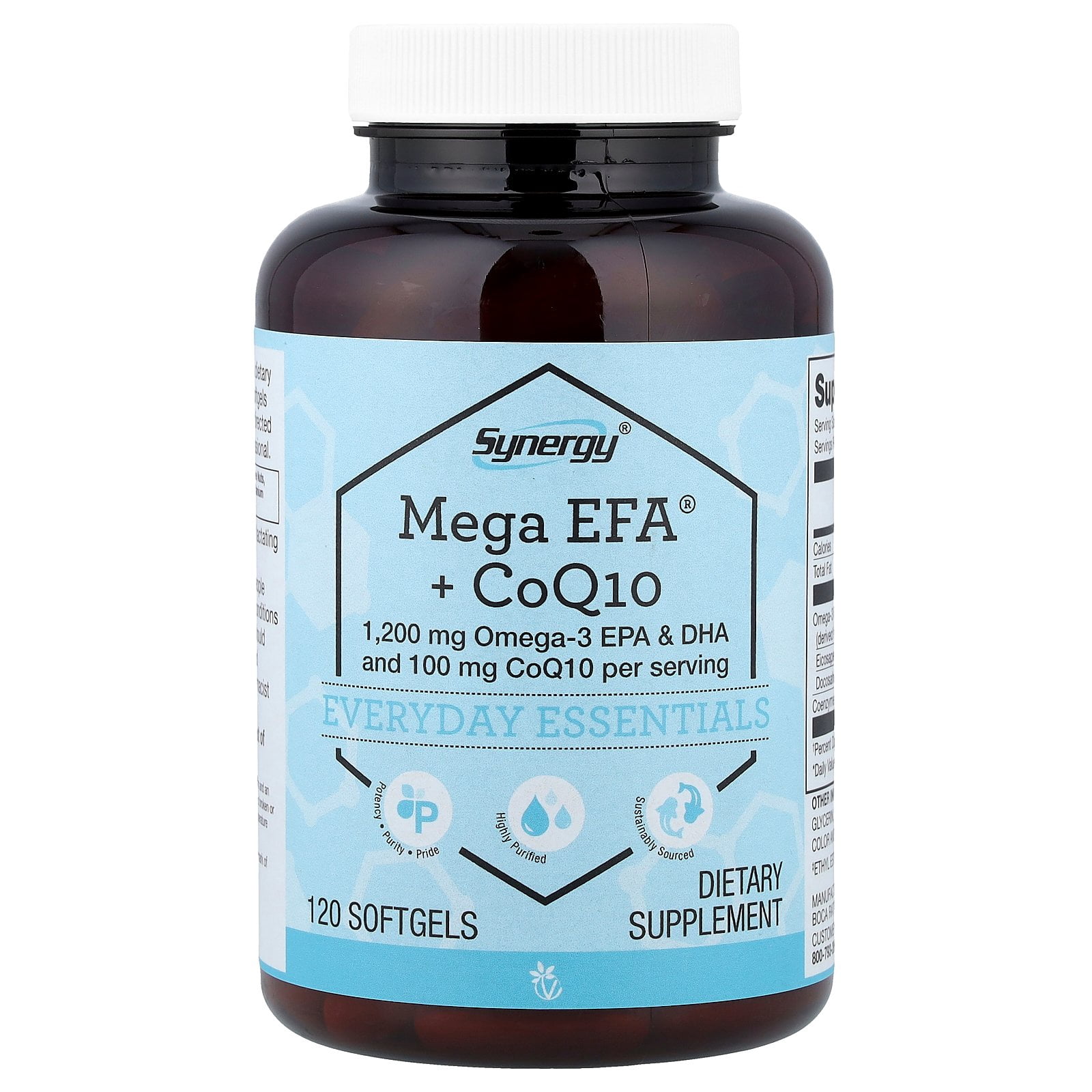 Vitacost Synergy®, Mega EFA® + CoQ10, 120 Softgels