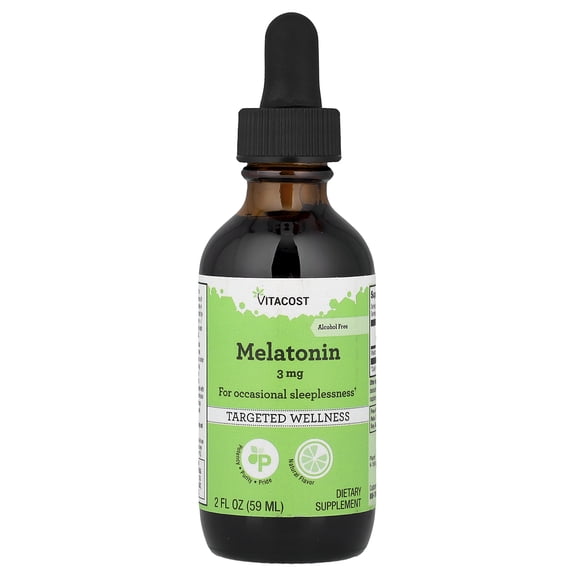 Vitacost Melatonin, Alcohol Free, Natural, 2 fl oz (59 ml)