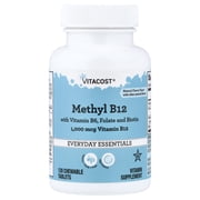 Vitacost Methyl B12 with Vitamin B6, Folate and Biotin, Natural Cherry, 120 Chewable Tablets