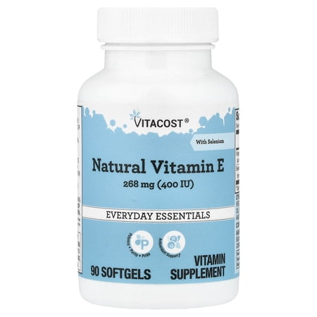 Vitacost Natural Vitamin E With Selenium, 90 Softgels