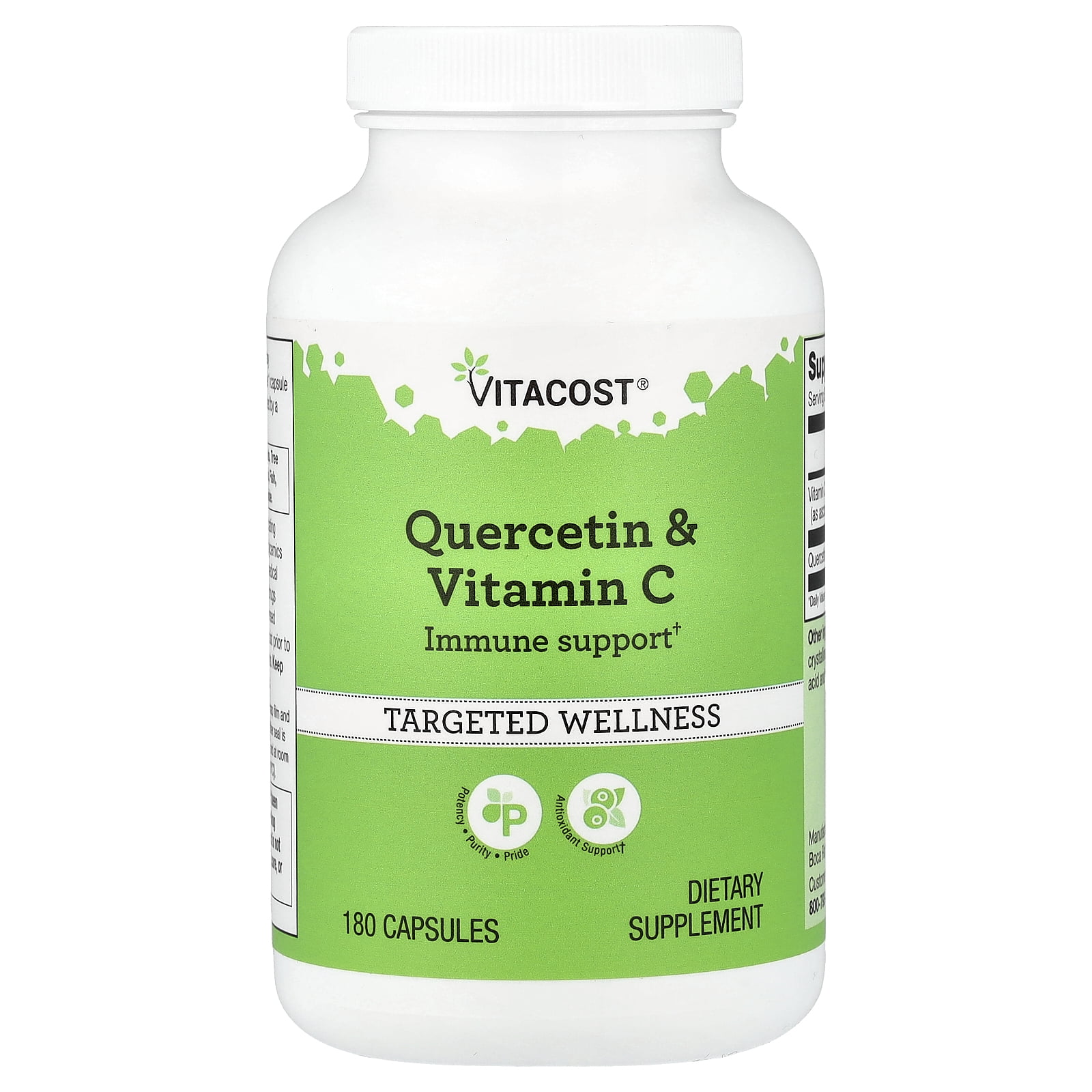 Vitacost Quercetin & Vitamin C, 180 Capsules