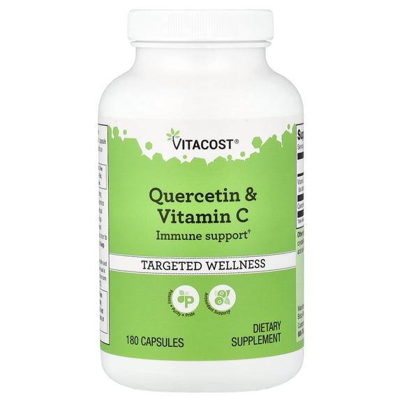 Vitacost Quercetin & Vitamin C, 180 Capsules