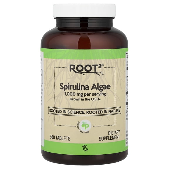 Vitacost Root2, Spirulina Algae, 360 Tablets