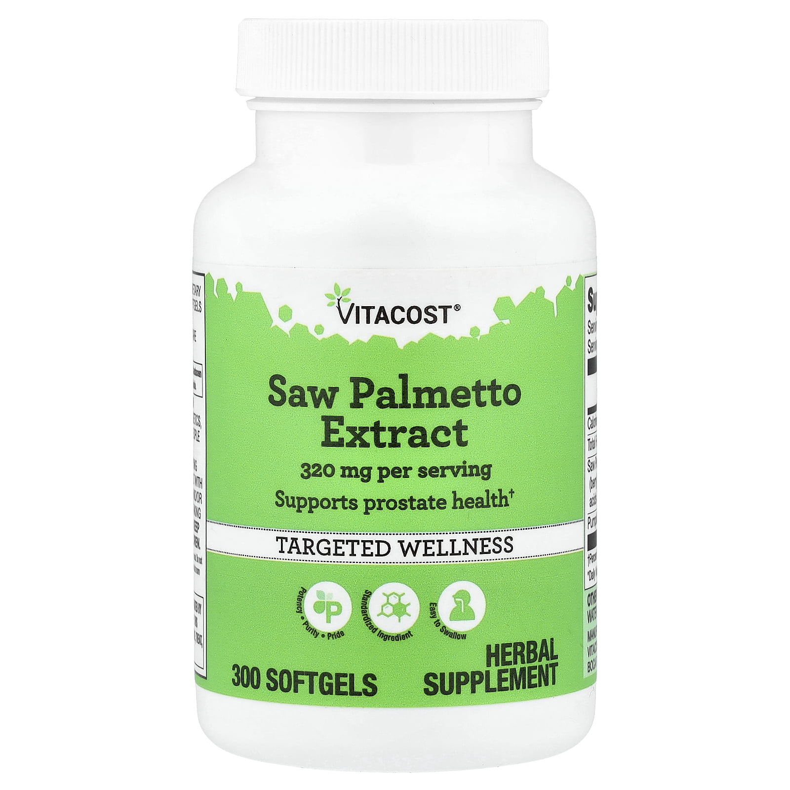Vitacost Saw Palmetto Extract, 300 Softgels