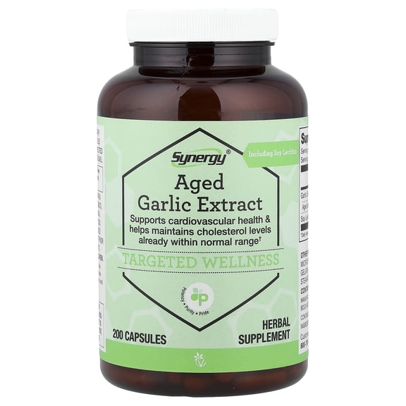 Vitacost Synergy, Aged Garlic Extract Including Soy Lecithin, 200 Capsules