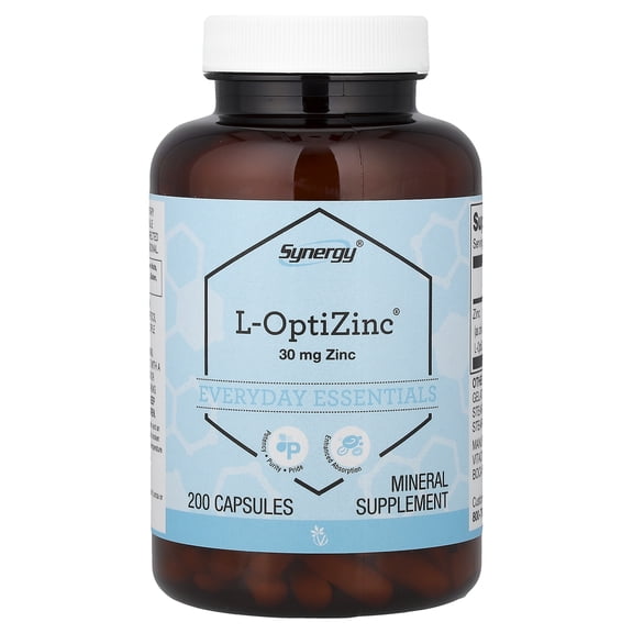 Vitacost Synergy, L-OptiZinc, 30 mg, 200 Capsules