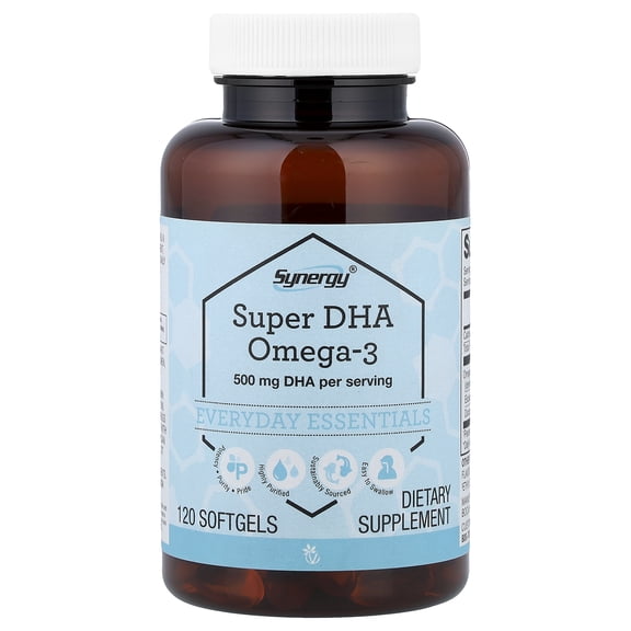 Vitacost Synergy, Super DHA Omega-3, 120 Softgels