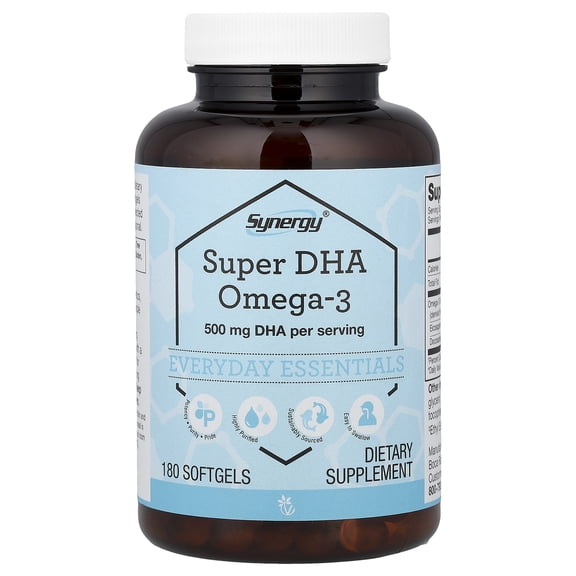 Vitacost Synergy, Super DHA Omega-3, 180 Softgels