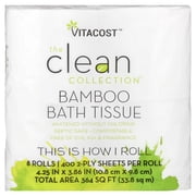 Vitacost The Clean Collection , Bamboo Bath Tissue, 8 Rolls