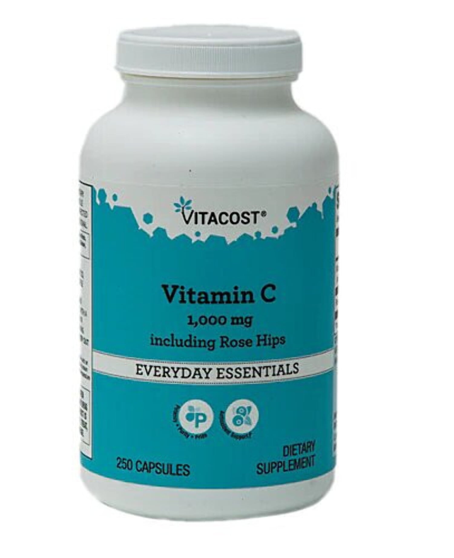 Vitacost Vitamin C 1000 mg Including Rose Hips 250 Capsules