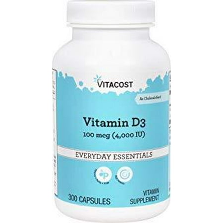 Vitacost Vitamin D3 (as Cholecalciferol) 4000 IU 300 Capsules