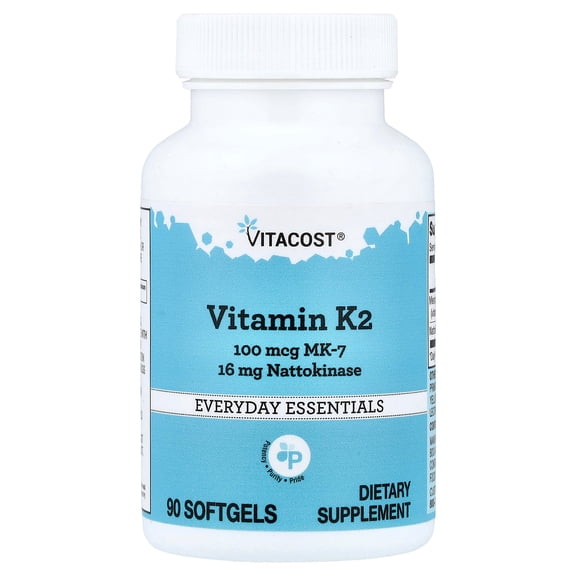Vitacost Vitamin K2 (MK-7) with Nattokinase, 90 Softgels