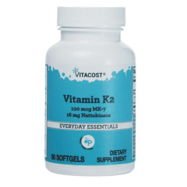 Can You Take Nattokinase And Vitamin K2 Together Vitacost Vitamin K2 (MK-7) with Nattokinase - 100 mcg - 90 Softgels