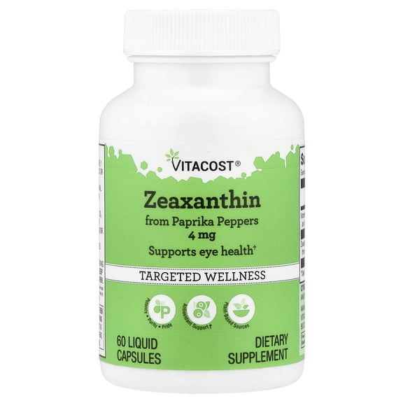 Vitacost Zeaxanthin, 60 Liquid Capsules