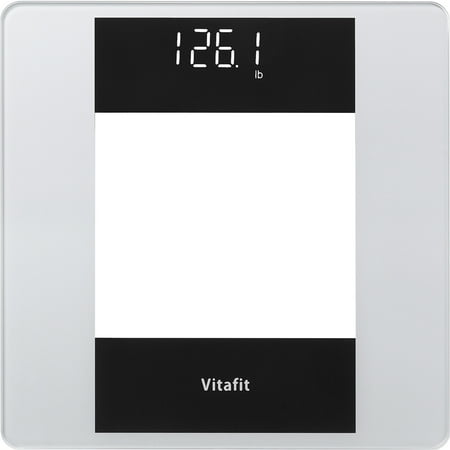 Vitafit Digital Body Weight Bathroom Scale, Over 20Years Scale Professional Dedicating to High Accuracy Technology for Weighing, Crystal Clear LED and Step-On, Batteries Included, 400lb, Silver