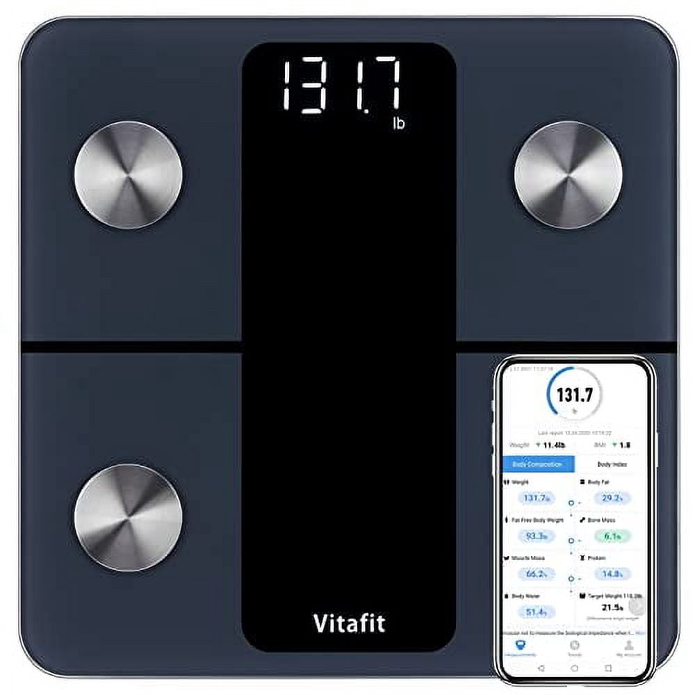 Vitafit Smart Bathroom Scale for Body Weight and Fat, Weighing Professional Since 2001, Digital ...