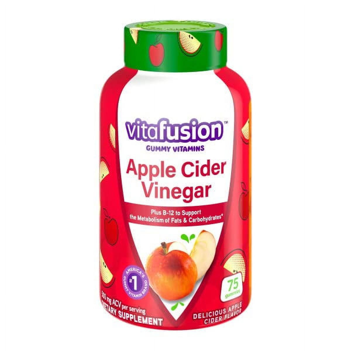 Vitafusion Apple Cider Vinegar Gummies, 500mg Apple Cider Vinegar per