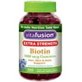 thumbnail image 1 of Vitafusion Extra Strength Biotin Gummies 5000 mcg, Blueberry 100 Each - (Pack of 6), 1 of 6