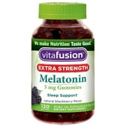 Vitafusion Extra Strength Melatonin Gummies, Blackberry 1 120 Each - (Pack of 2)