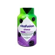 Vitafusion Extra Strength Melatonin Gummy Vitamins, Sleep Supplements, Blackberry Flavor, 120 Count