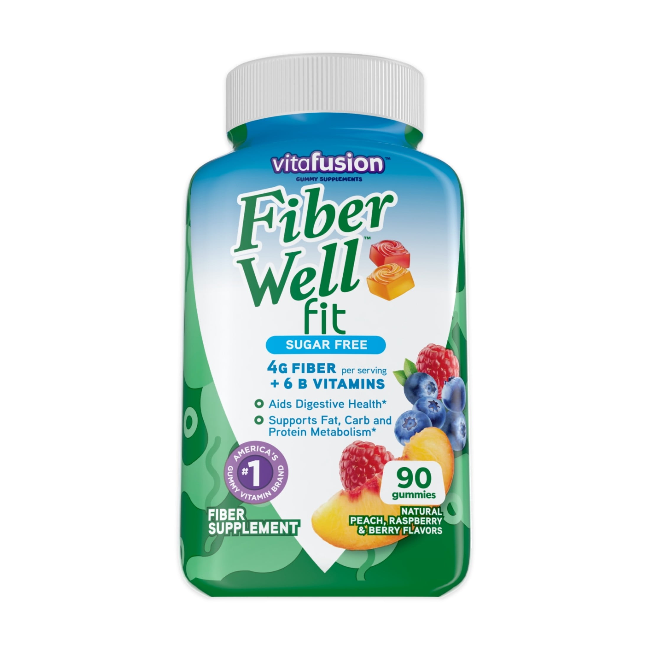 Vitafusion Fiber Well Fit Gummies Supplement, 90 Count (Packaging May Vary)