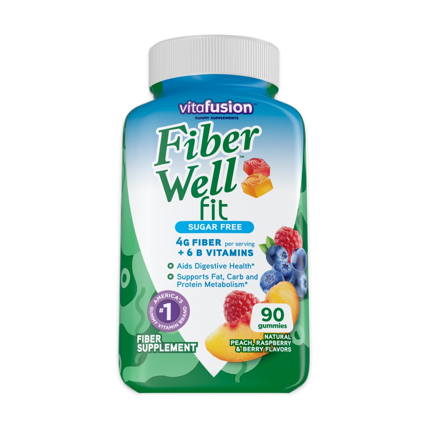 Vitafusion Fiber Well Fit Gummies Supplement, 90 Count (Packaging May Vary) - image 1 of 8