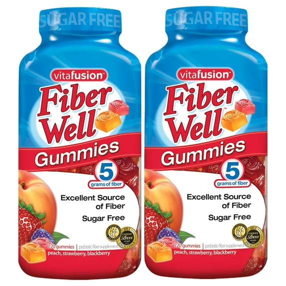Vitafusion Fiber Well Sugar Free Gummies 220 Count 2 Pack