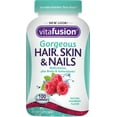 thumbnail image 1 of Vitafusion Gorgeous Hair, Skin & Nails Multivitamin, Gummies, Raspberry 100 Each, 1 of 5