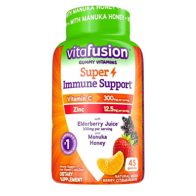 Vitafusion Brand Elderberry Gummy Vitamins with Zinc, Super Immune