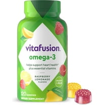 Vitafusion Omega 3 EPA/DHA Gummy Vitamins for Adults Dietary Supplement Lemon, Berry & Cherry Flavors 120 Each