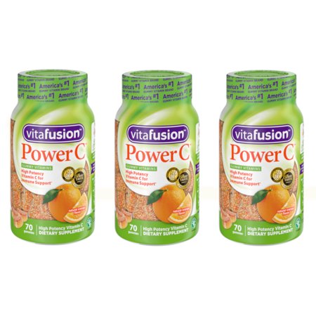 Vitafusion Power C Gummy Vitamins Absolutely Orange 70 Each (Pack of 3)