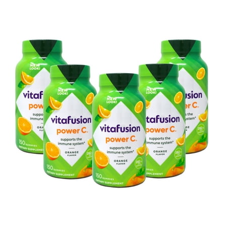 Vitafusion Power C Vitamin C Gummies for Immune Support, Orange Flavored, 150 Count - 5 Pack