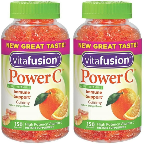 Vitafusion Power C Immune Support Gummy Vitamins Dietary Supplement, Orange, 150 Ct