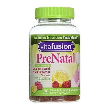 Vitafusion Prenatal Dha And Folic Acid Gummy Vitamins, Berry Leamon And Cherry - 90 Ea, 2 Pack