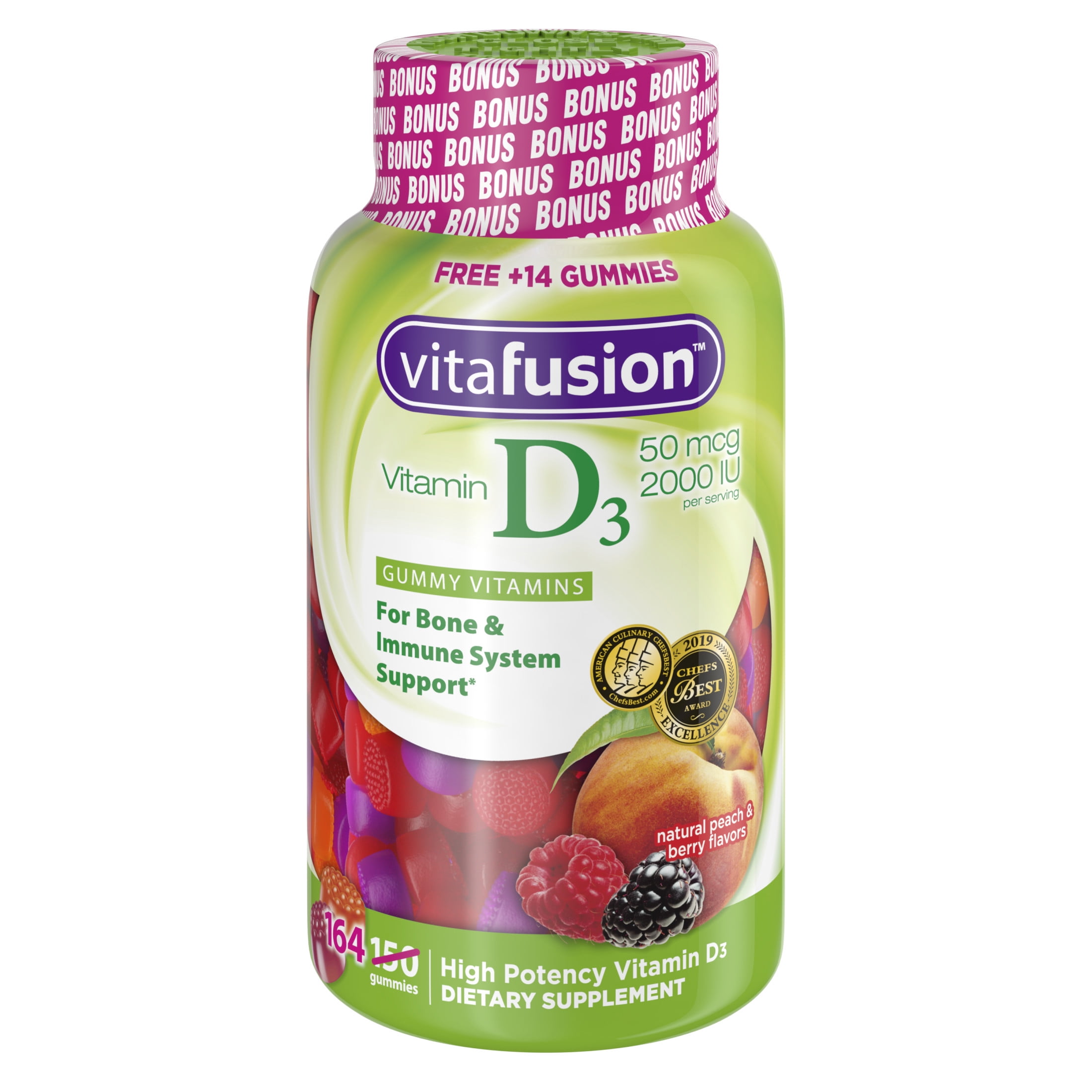 Vitafusion Vitamin D3 Gummy Vitamins, 164ct
