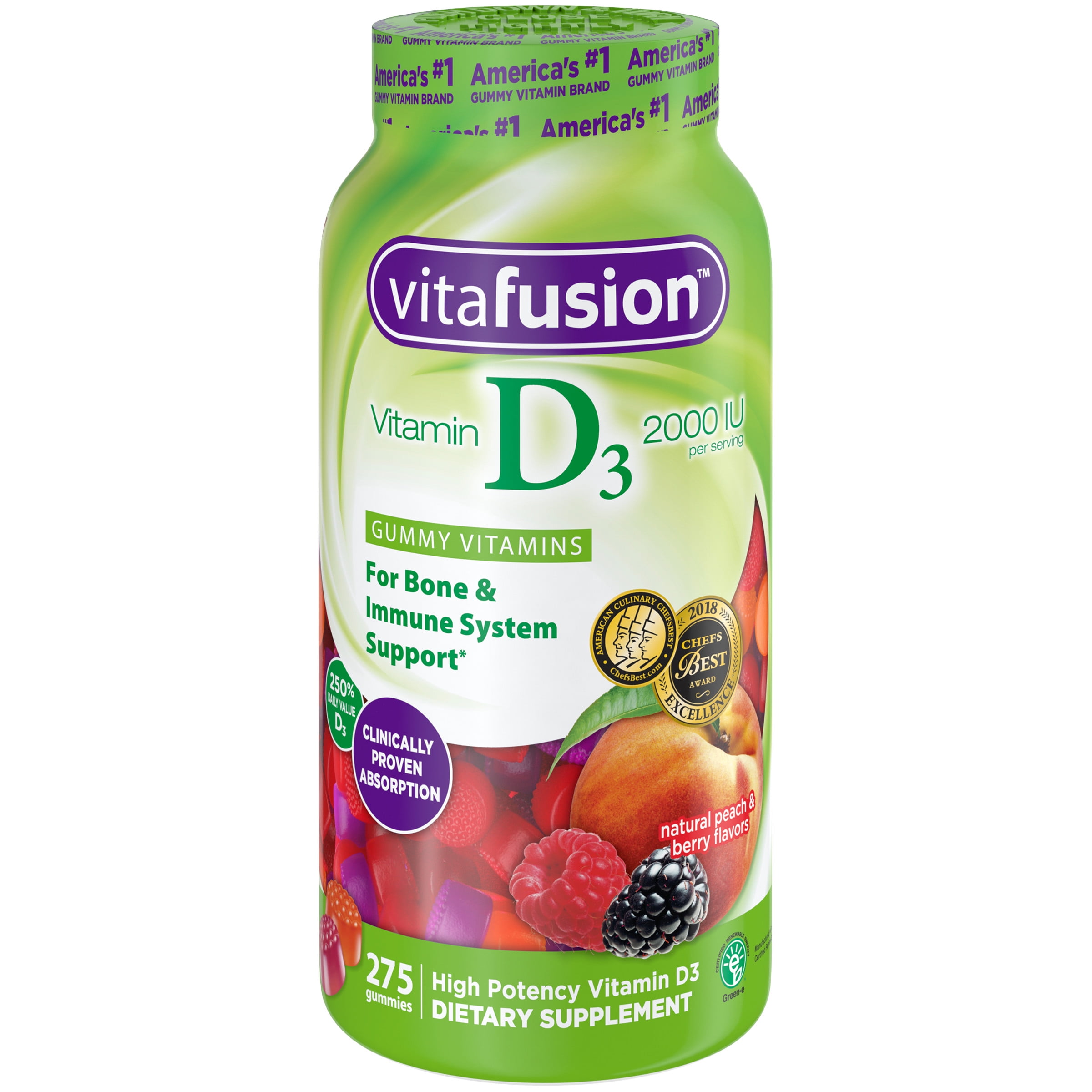 Vitafusion Vitamin D3 Gummy Vitamins, 275 ct - Walmart.com