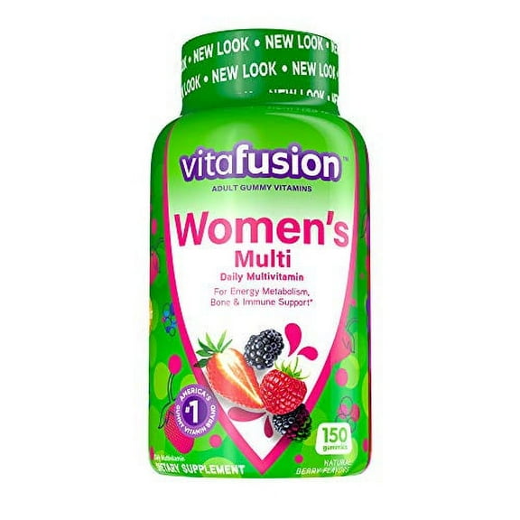 Vitafusion Multivitamin Gummies, Daily Vitamins for Women, Berry Flavored, 150 Count (Pack of 2)